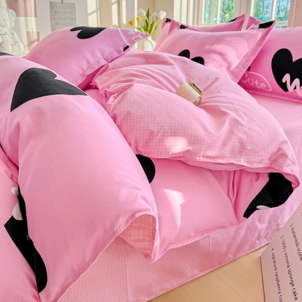 正莱欣 2025新品加厚生态棉磨毛四件套高克重植物羊绒床单款床笠款四件套大量现货 莫兰朵