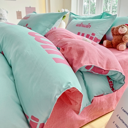 91家纺网 家纺一手货源 找家纺 正莱欣 2025新品加厚生态棉磨毛四件套高克重植物羊绒床单款床笠款四件套大量现货 时尚乐园-兰