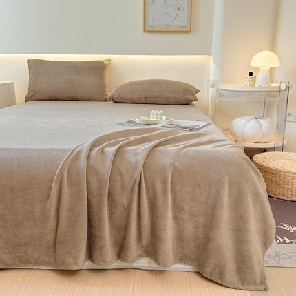 91家纺网 家纺一手货源 找家纺 （总）美梦莱 2024新款保暖高克重牛奶绒床品单品系列-单床单（支持一件代发）