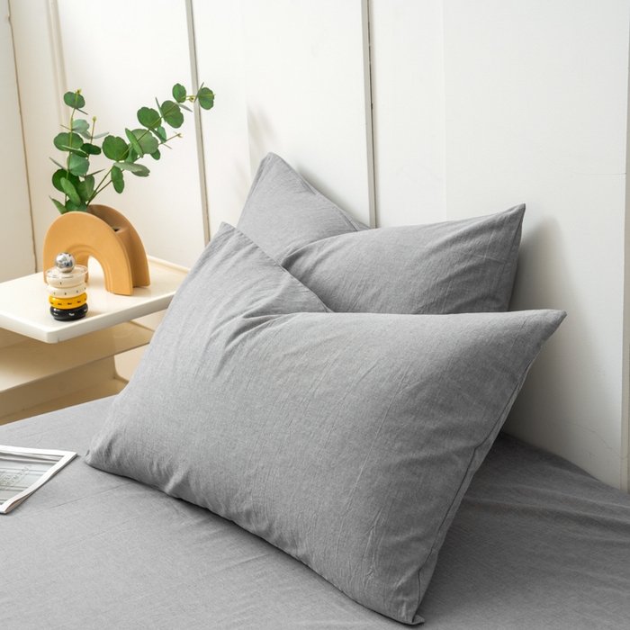 91家纺网 家纺一手货源 找家纺 （总）美梦莱 2024新款高支全棉色织水洗棉枕套（支持一件代发）