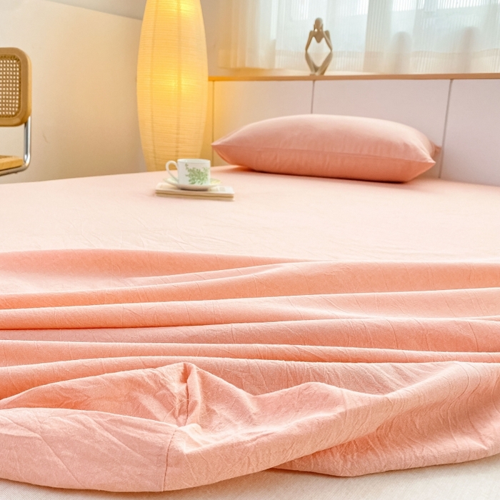 91家纺网 家纺一手货源 找家纺 （总）美梦莱 2023新款A类全棉色织水洗棉系列单品床笠（支持一件代发）