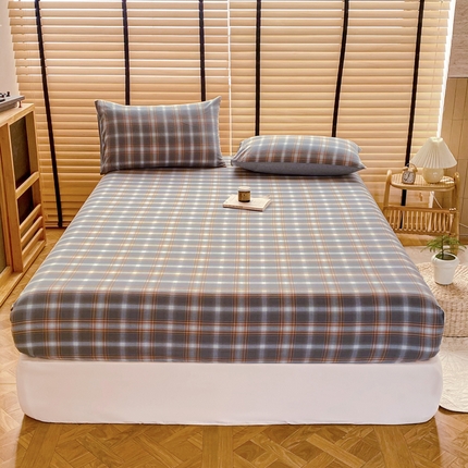 91家纺网 家纺一手货源 找家纺 （总）美梦莱 2024新款A类全棉色织水洗棉床笠 单品系列（支持一件代发）