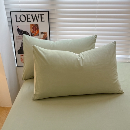 91家纺网 家纺一手货源 找家纺 （总）美梦莱 2024新款无印系列秋冬A类100%全棉加厚磨毛单枕套