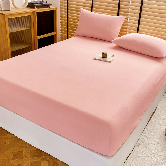 91家纺网 家纺一手货源 找家纺 （总）美梦莱 2024新款A类全棉色织水洗棉床笠 单品系列（支持一件代发）