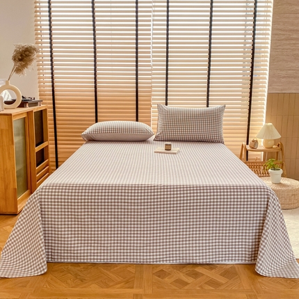 91家纺网 家纺一手货源 找家纺 （总）美梦莱 2024新款A类全棉色织水洗棉床单 单品系列（支持一件代发）