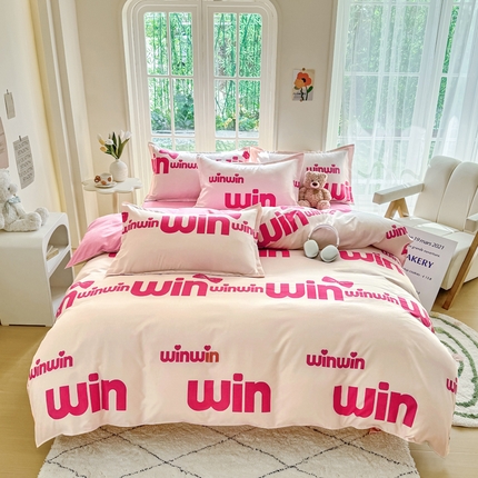 91家纺网 家纺一手货源 找家纺 （总）正莱欣 2025新品加厚生态棉磨毛四件套高克重植物羊绒床单款床笠款四件套大量现货（学生三件套）