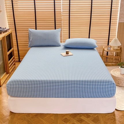 91家纺网 家纺一手货源 找家纺 （总）美梦莱 2024新款A类全棉色织水洗棉床笠 单品系列（支持一件代发）