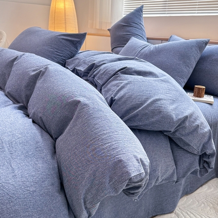 91家纺网 家纺一手货源 找家纺 （总）美梦莱 2024新款A类全棉色织水洗棉单被套（支持一件代发）