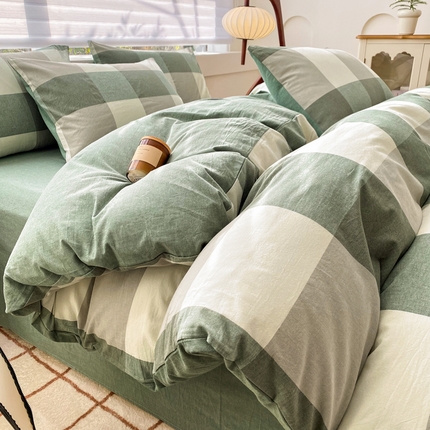 91家纺网 家纺一手货源 找家纺 （总）美梦莱 2024新款A类全棉色织水洗棉单被套（支持一件代发）