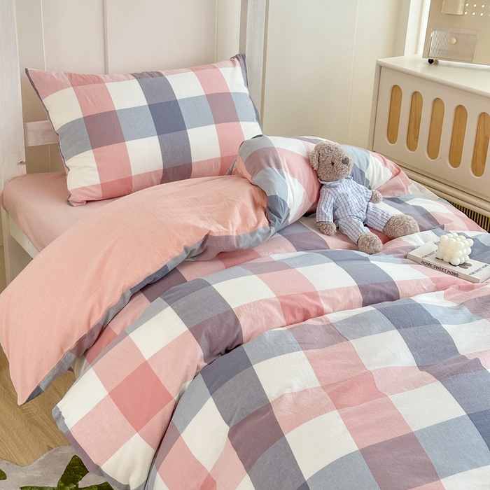 91家纺网 家纺一手货源 找家纺 （总）美梦莱 2024新款A类全棉无印风水洗棉宿舍单被套