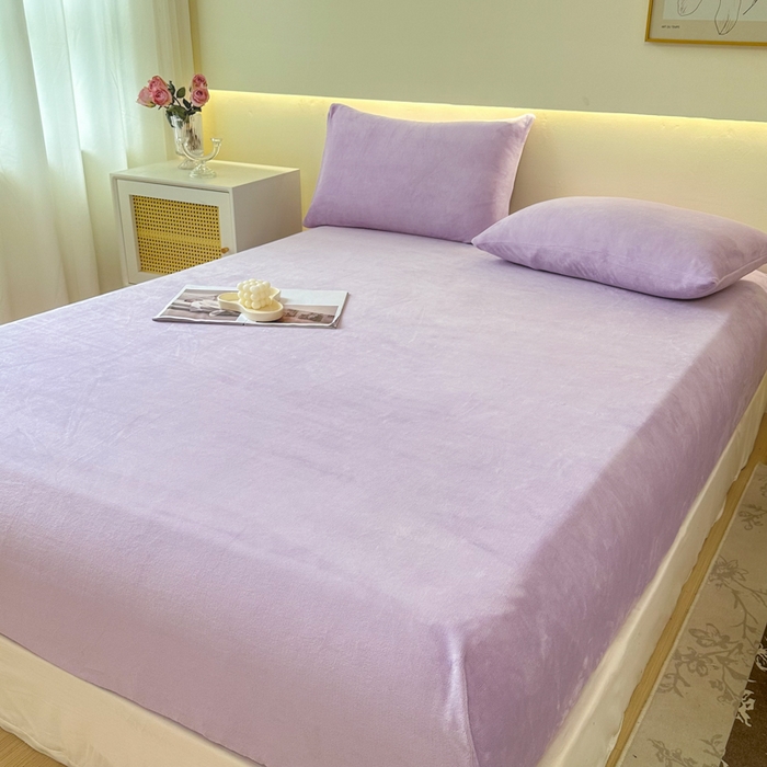 91家纺网 家纺一手货源 找家纺 （总）美梦莱 2024新款保暖高克重牛奶绒床品单品系列-单床笠（支持一件代发）