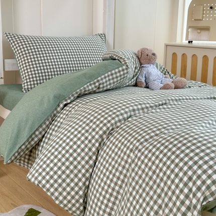 91家纺网 家纺一手货源 找家纺 （总）美梦莱 2023新款A类全棉水洗绵学生季宿舍三件套四件套单品-四件套（支持一件代发）