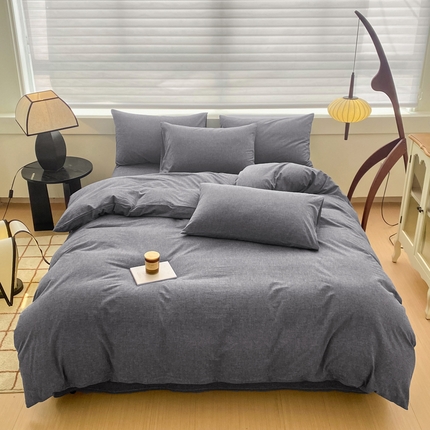 91家纺网 家纺一手货源 找家纺 （总）美梦莱 2024新款A类全棉色织水洗棉四件套 套件系列（支持一件代发）