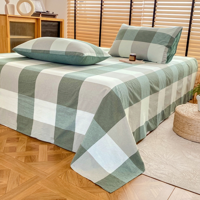 91家纺网 家纺一手货源 找家纺 （总）美梦莱 2024新款A类全棉色织水洗棉床单 单品系列（支持一件代发）