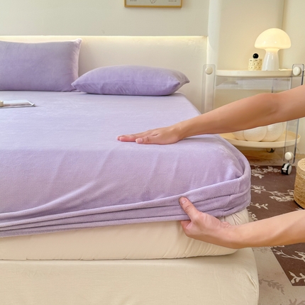 （总）美梦莱 2024新款保暖高克重牛奶绒床品单品系列-单床笠（支持一件代发）