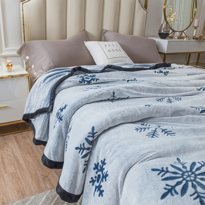 91家纺网 家纺一手货源 找家纺 （总）美梦莱 2022新款法莱绒羊羔绒剪花复合毛毯毯子盖毯（支持一件代发）