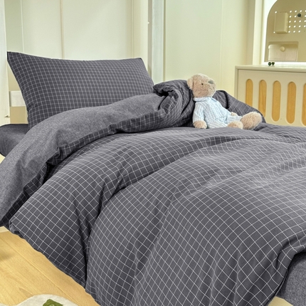 91家纺网 家纺一手货源 找家纺 （总）美梦莱 2023新款A类全棉水洗绵学生季宿舍三件套四件套单品-四件套（支持一件代发）