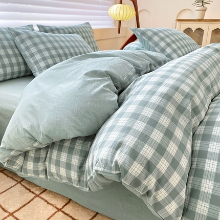 91家纺网 家纺一手货源 找家纺 （总）美梦莱 2024新款A类全棉色织水洗棉单被套（支持一件代发）