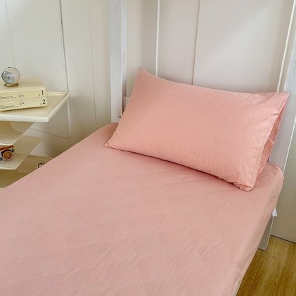 91家纺网 家纺一手货源 找家纺 （总）美梦莱 2024新款A类全棉无印风水洗棉宿舍单枕套