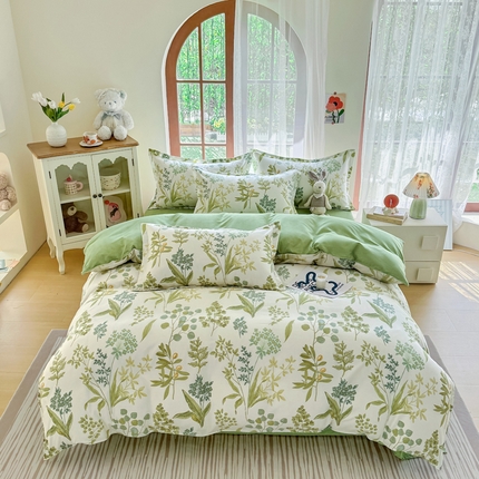 91家纺网 家纺一手货源 找家纺 （总）正莱欣 2025新品加厚生态棉磨毛四件套高克重植物羊绒床单款床笠款四件套大量现货（学生三件套）