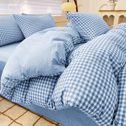 91家纺网 家纺一手货源 找家纺 （总）美梦莱 2024新款A类全棉色织水洗棉单被套（支持一件代发）
