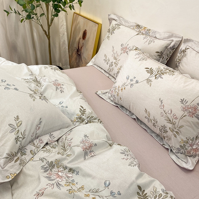 91家纺网 家纺一手货源 找家纺 （总）橙艺家居 2024新款铂金柔棉全棉印花四件套