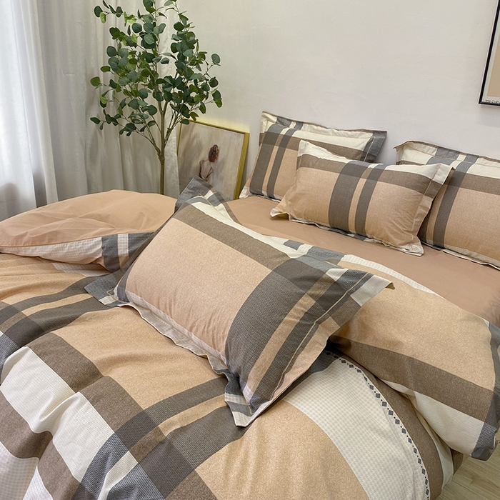 91家纺网 家纺一手货源 找家纺 橙艺家居 2024新款铂金柔棉全棉印花四件套 池奈