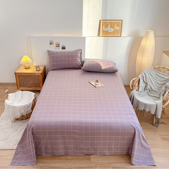 91家纺网 家纺一手货源 找家纺 （总）美梦莱 2023新款A类全棉色织水洗棉系列单品床单（支持一件代发）