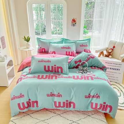 91家纺网 家纺一手货源 找家纺 （总）正莱欣 2025新品加厚生态棉磨毛四件套高克重植物羊绒床单款床笠款四件套大量现货（学生三件套）