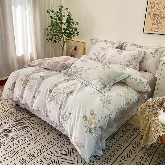 91家纺网 家纺一手货源 找家纺 （总）橙艺家居 2024新款铂金柔棉全棉印花四件套