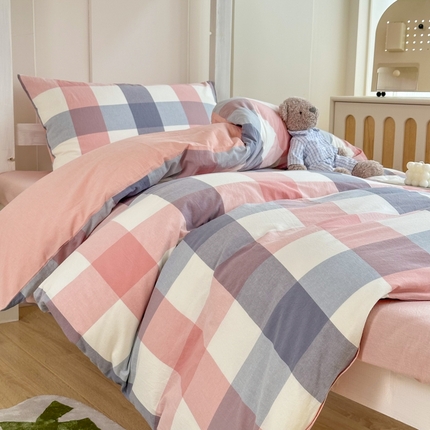 （总）美梦莱 2023新款A类全棉水洗绵学生季宿舍三件套四件套单品-四件套（支持一件代发）