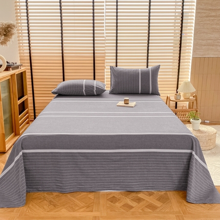 91家纺网 家纺一手货源 找家纺 （总）美梦莱 2024新款A类全棉色织水洗棉床单 单品系列（支持一件代发）