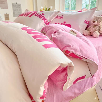 正莱欣 2025新品加厚生态棉磨毛四件套高克重植物羊绒床单款床笠款四件套大量现货 时尚乐园-米