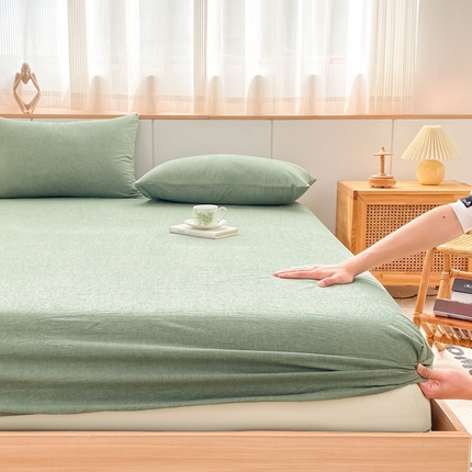 91家纺网 家纺一手货源 找家纺 （总）美梦莱 2023新款A类全棉色织水洗棉系列单品床笠（支持一件代发）