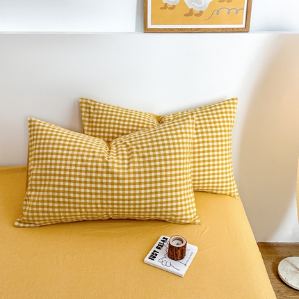91家纺网 家纺一手货源 找家纺 （总）美梦莱 2023新款A类全棉色织水洗棉系列单品枕套（支持一件代发）