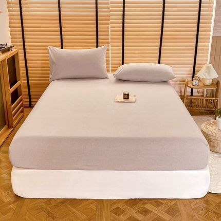 91家纺网 家纺一手货源 找家纺 （总）美梦莱 2024新款A类全棉色织水洗棉床笠 单品系列（支持一件代发）