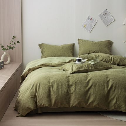 91家纺网 家纺一手货源 找家纺 （总）女子家纺 2024新款全棉三层水洗提花四件套