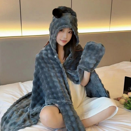 91家纺网 家纺一手货源 找家纺 （总）枕芯真意 2024新款多巴胺毛巾绣披肩毯