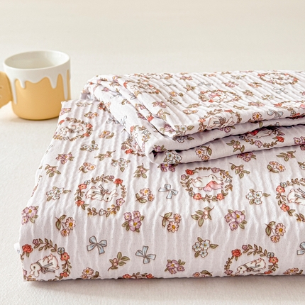 91家纺网 家纺一手货源 找家纺 （总）小萌虎 2024新款A类母婴级双层纱皱皱棉床笠