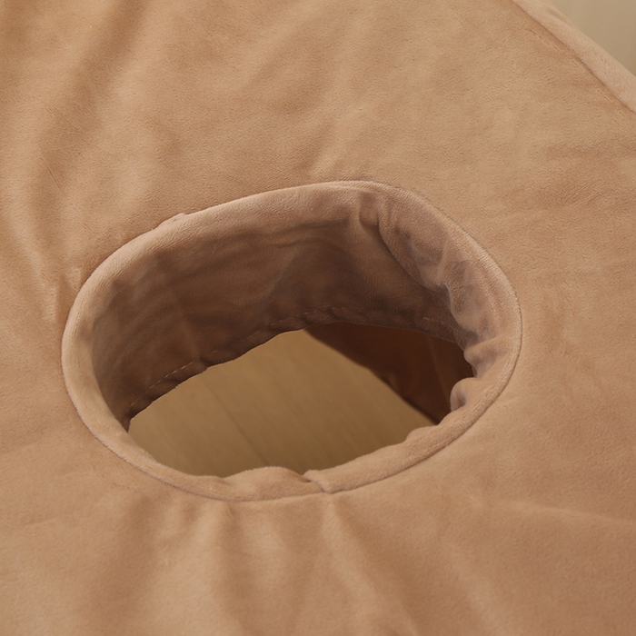 91家纺网 家纺一手货源 找家纺 琪宝阁 2024新款A兔毛绒B面宝宝绒美 容床罩套件-云朵 卡其+米白被