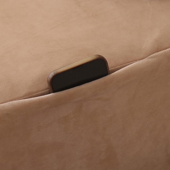 91家纺网 家纺一手货源 找家纺 琪宝阁 2024新款A兔毛绒B面宝宝绒美 容床罩套件-云朵 卡其+米白被