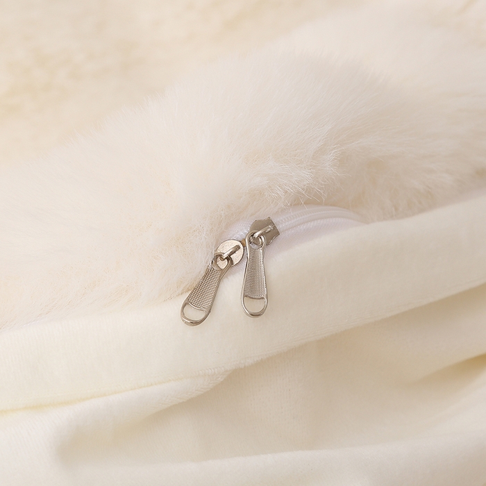 91家纺网 家纺一手货源 找家纺 琪宝阁 2024新款A兔毛绒B面宝宝绒美 容床罩套件-云朵 米白