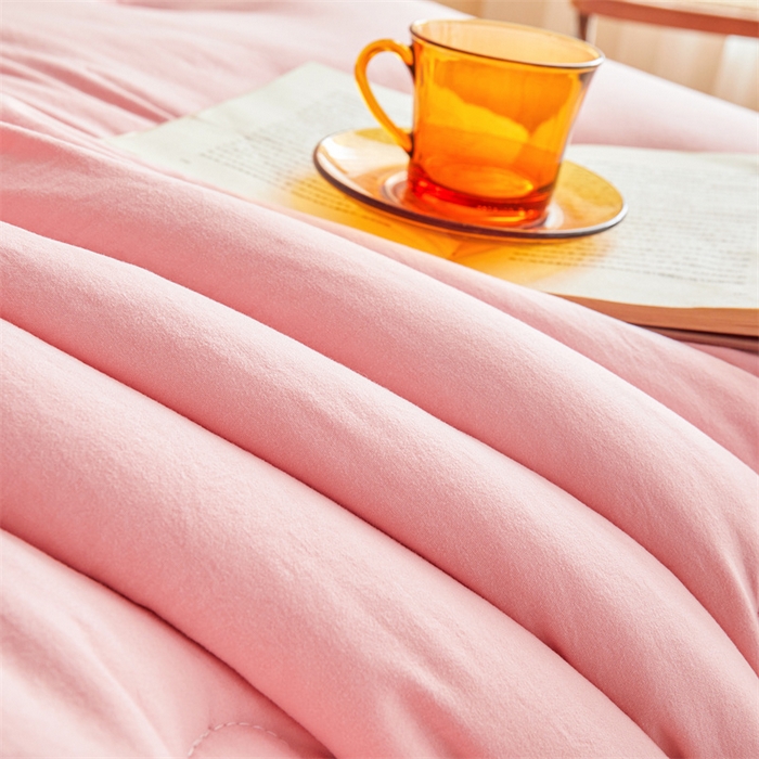 91家纺网 家纺一手货源 找家纺 梦恬佳 2024新款原棉大豆被 粉色