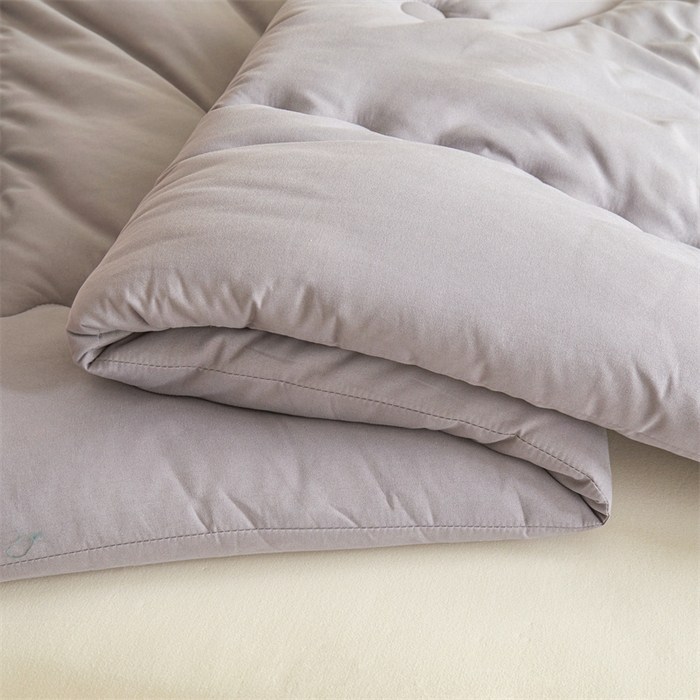 91家纺网 家纺一手货源 找家纺 梦恬佳 2024新款原棉大豆被 浅灰色