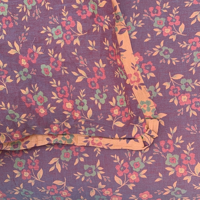 91家纺网 家纺一手货源 找家纺 鲁爱家纺供货 2025新款全棉色织双层纱花边款四件套 诗意-紫罗兰