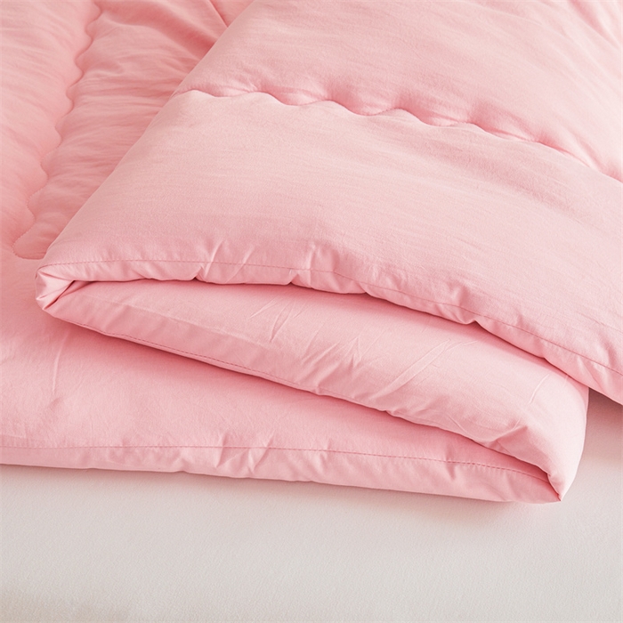 91家纺网 家纺一手货源 找家纺 梦恬佳 2024新款原棉大豆被 粉色