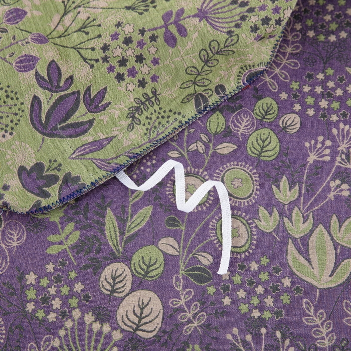 91家纺网 家纺一手货源 找家纺 鲁爱 2025新款全棉色织双层纱纽扣款四件套 普罗旺斯-紫