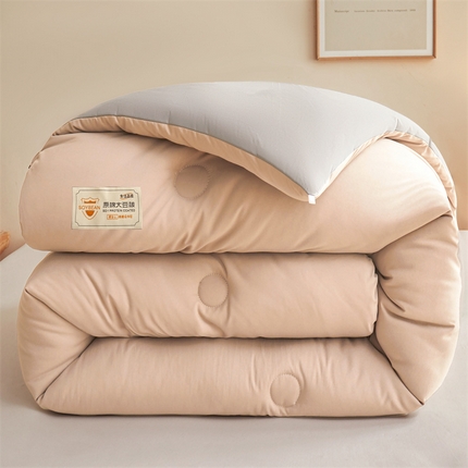 梦恬佳 2024新款原棉大豆被 卡其+灰