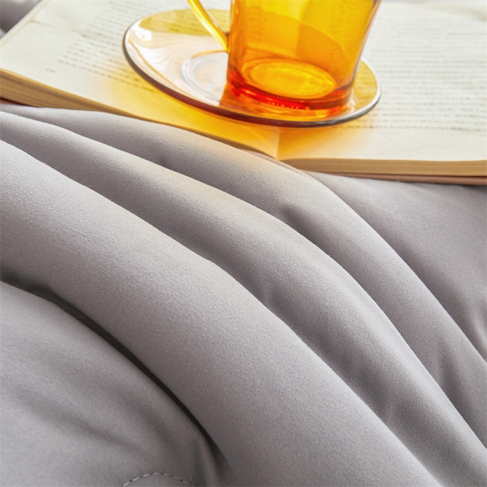 91家纺网 家纺一手货源 找家纺 梦恬佳 2024新款原棉大豆被 浅灰色