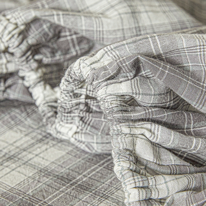 91家纺网 家纺一手货源 找家纺 芬晴家纺 2024新款全棉色织防水床笠大床款 防水-光年灰